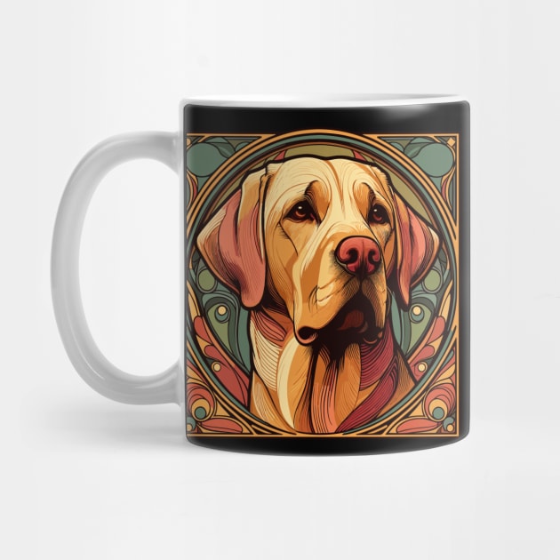 Golden Retriever Dog Art Nouveau Style by RCDBerlin